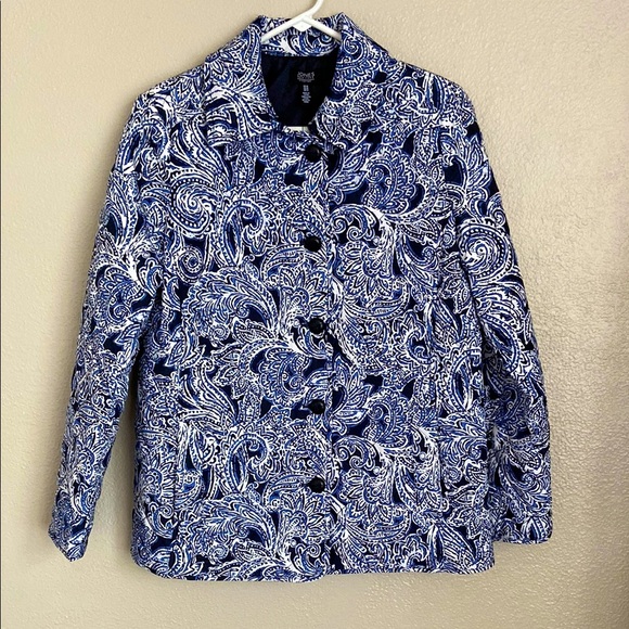 Jones Blue Paisley Jacket - Picture 1 of 8